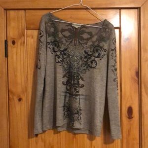 Shirt with gold accents